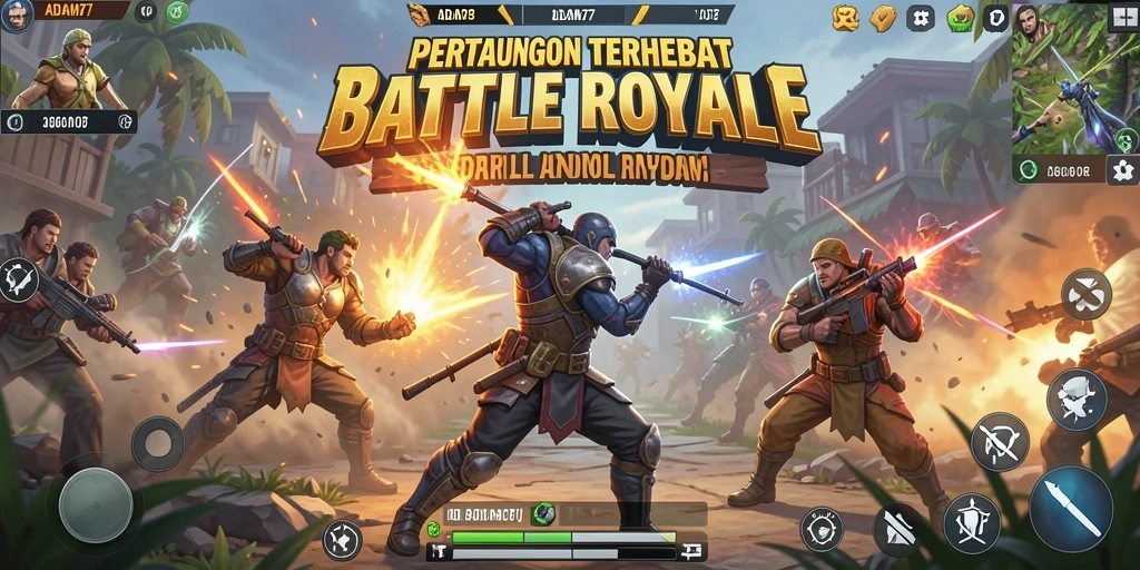 Tampilan menegangkan dari gameplay <strong>ADAM77</strong> dalam pertarungan Battle Royale.