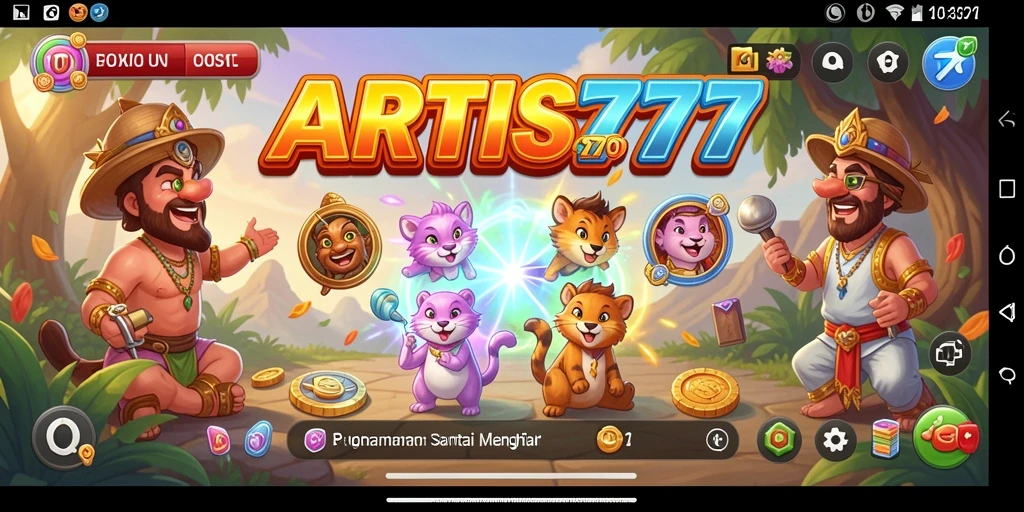 Tampilan gameplay <strong>ARTIS777</strong> yang menarik dan penuh warna.