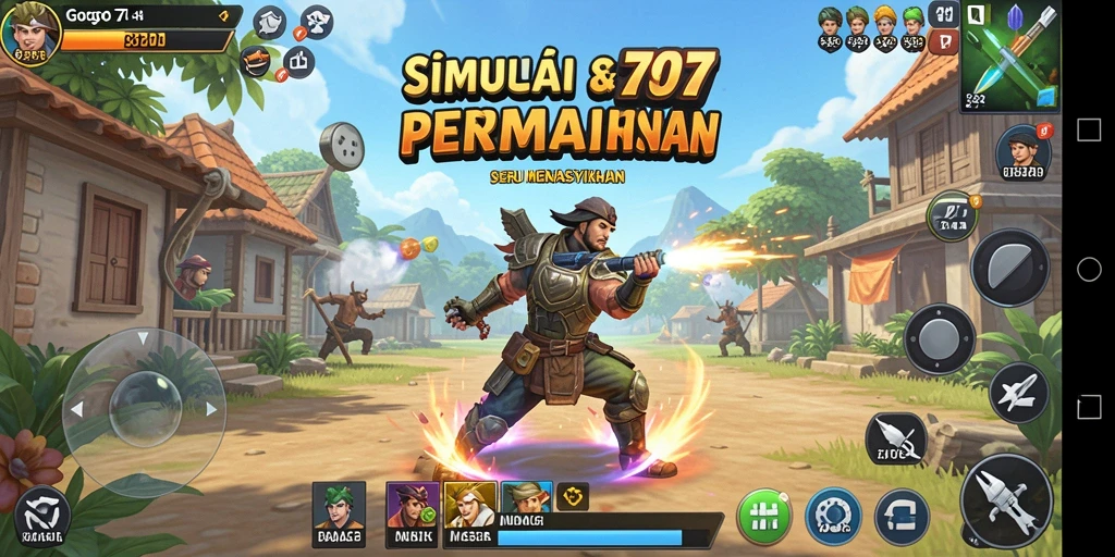 Screenshot gameplay GOGO77 dengan tampilan kota yang dikelola oleh pemain.