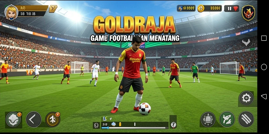 Tampilan seru dari pertandingan Football di GOLDRAJA