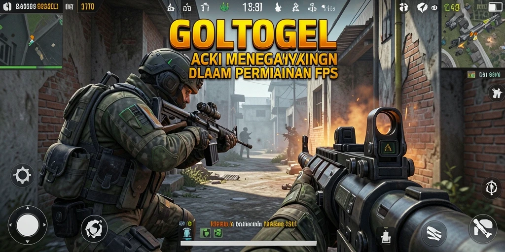 Tangkapan layar utama GOLTOGEL menampilkan aksi FPS yang mendebarkan.