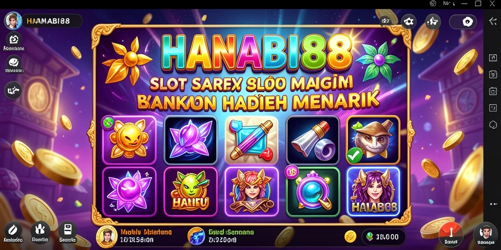 Gameplay seru Slot HANABI88 dengan efek visual menarik.