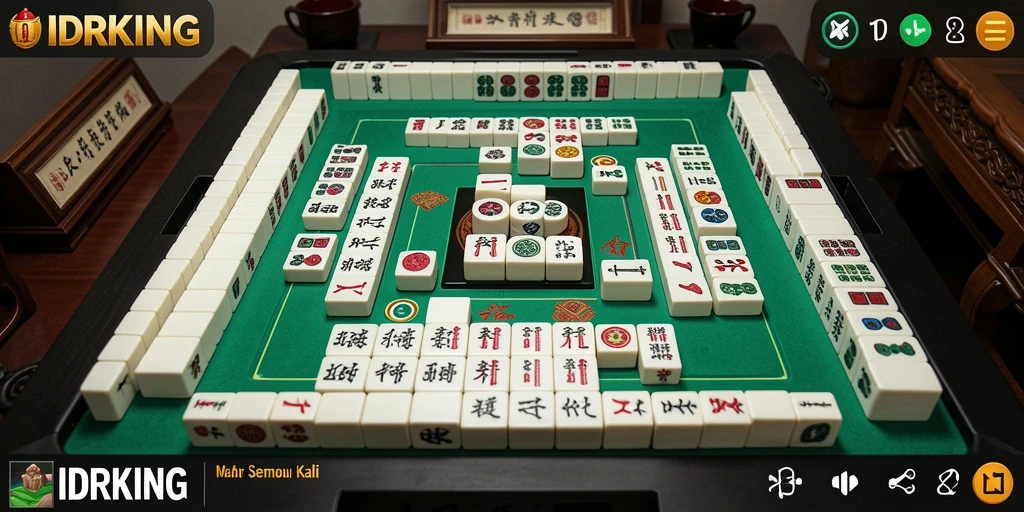 Tangkapan layar <strong>IDRKING</strong> menampilkan gameplay Mahjong yang menarik dan menantang.