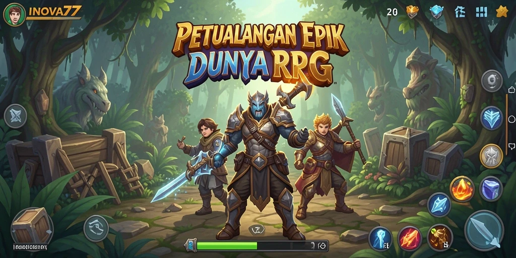 Screenshot gameplay RPG INOVA77 yang penuh aksi dan petualangan.