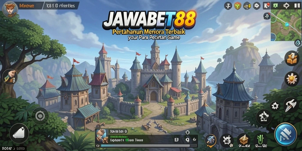 Tangkapan layar utama dari gameplay menara pertahanan yang menegangkan.