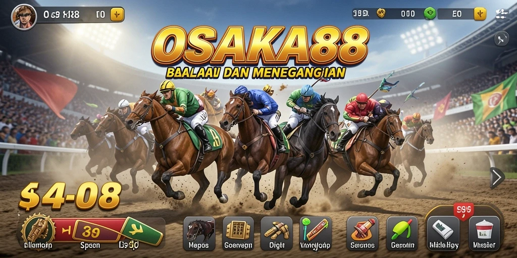 Gameplay Racing yang menegangkan dan seru dalam OSAKA88.