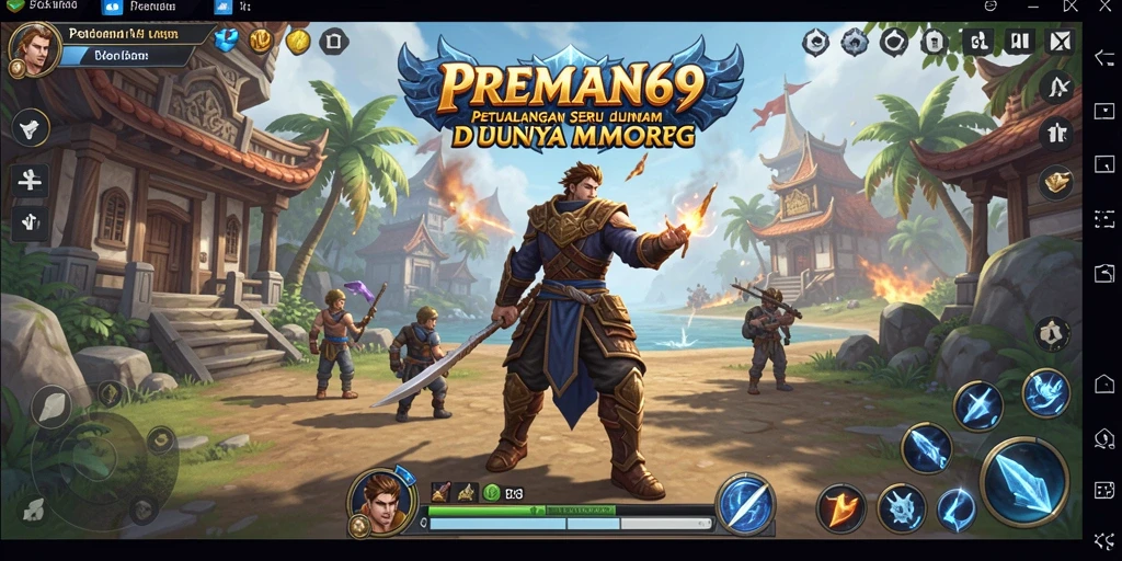 Screenshot dari gameplay seru di dunia <strong>PREMAN69</strong> yang menampilkan pertempuran dan eksplorasi.