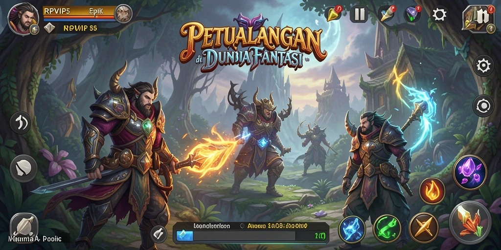 Tampilan gameplay RPVIP5 menawarkan petualangan seru di dunia fantasi.