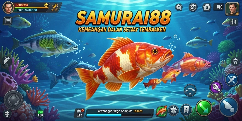 Tampilan menarik dari game Tembak Ikan SAMURAI88.