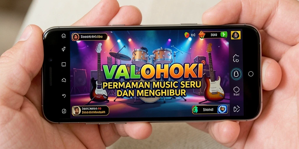 Tangkapan layar gameplay <strong>VALOHOKI</strong> menunjukkan momen seru saat bermain musik.