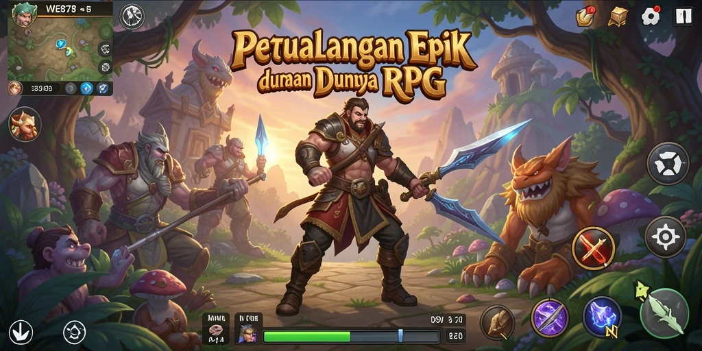 Screenshot WE878 menampilkan karakter utama dalam pertempuran epik.